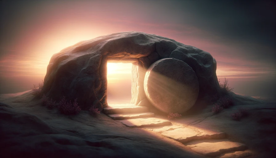 empty tomb easter sunrise