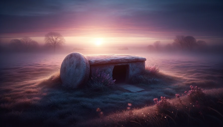 empty tomb easter sunrise