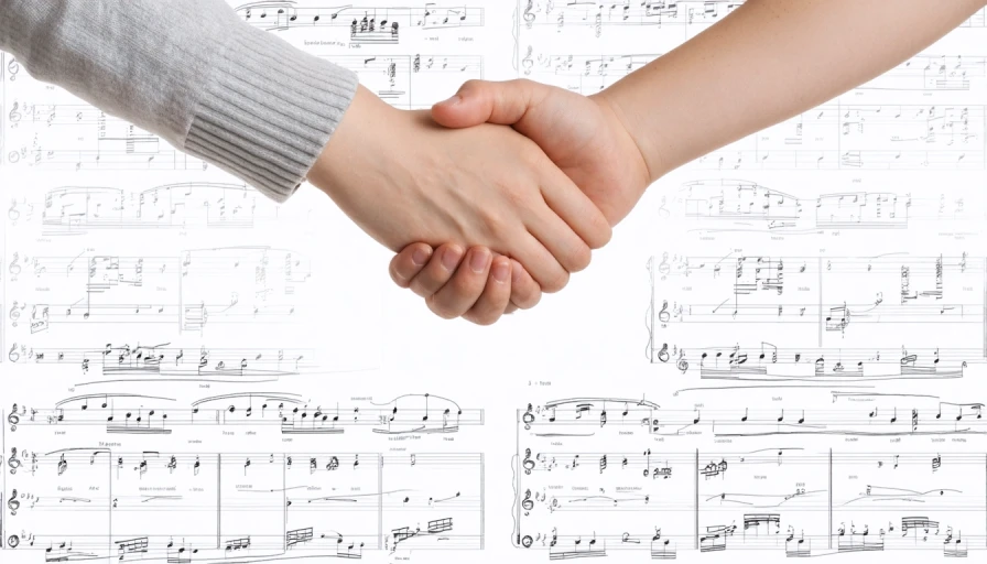 holding hands with music notes